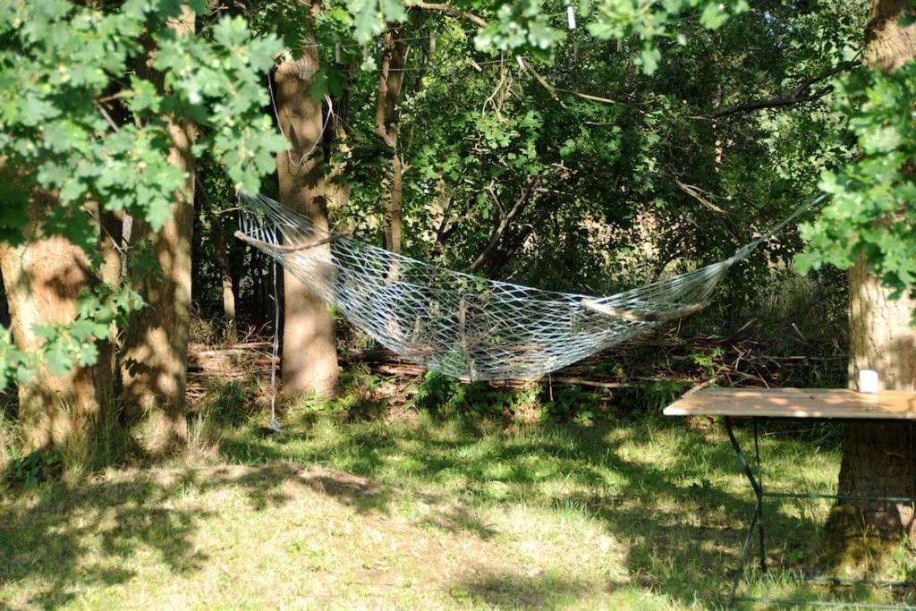 Romantisches Studio Am Waldesrand Mit Gartensauna Schwarz ภายนอก รูปภาพ